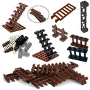 Military MOC Sentry Building Block Soldier Sandbag Fence Cannon Shell Barbed Wire Weapon Rack Training Field Watchtower Toy K018