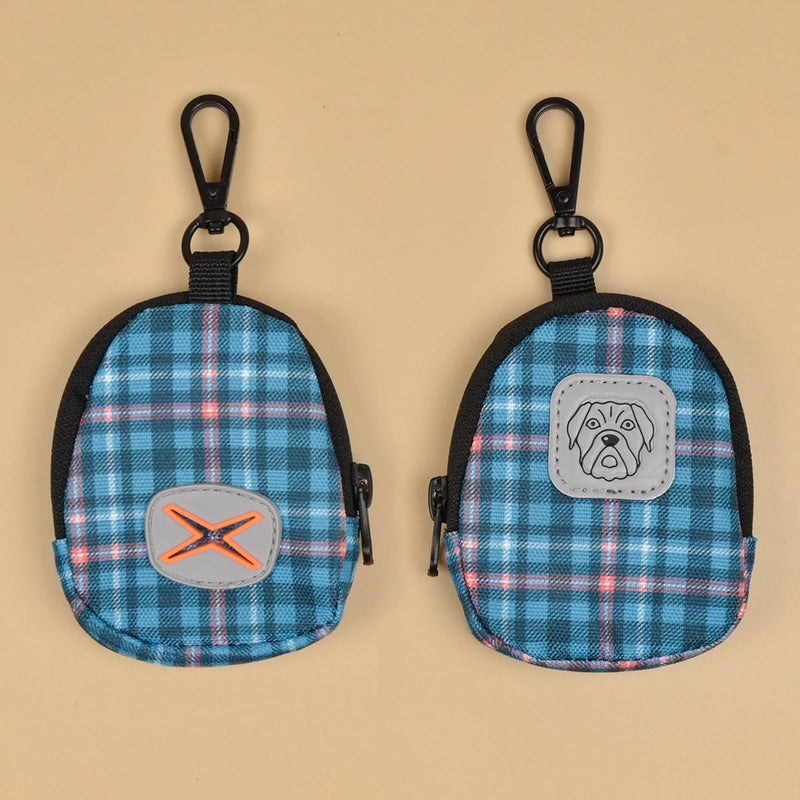 1pcs Plaid Print Fashion Design Dog Poop Bag Holder For Leashes Attachment Dog Waste Bag Dispenser