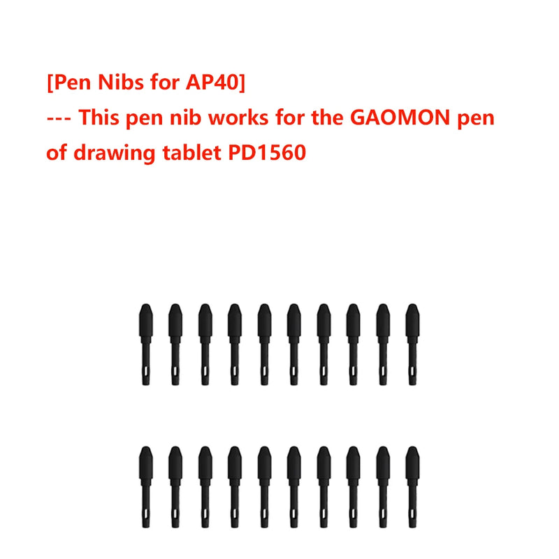 10 / 20 Pack Replacement Nibs For GAOMON ArtPaint Pen AP10 / AP20  AP31/ AP32 / AP40 / AP50, Graphics Tablet for Drawing Stylus