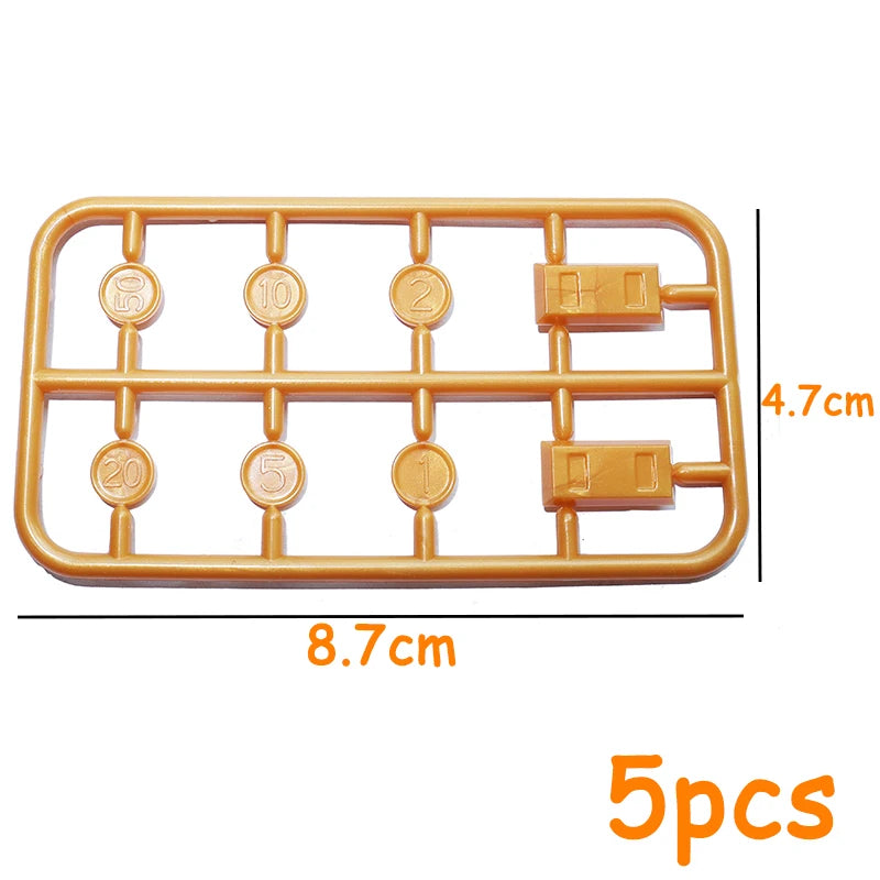 City Treasure Chest Gem Box Gold Silver Diamond Dollar Cents Money Coins Cash Bricks Accessory Printed MOC Toy Building Block