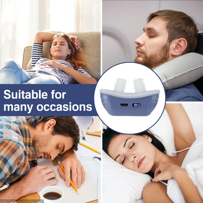 Electric Anti Snore Device Anti-Snoring Stopper Anti Snore Nose Clip Sleep Aid Care Better Breath Aid Sleepping Ventilator Devic