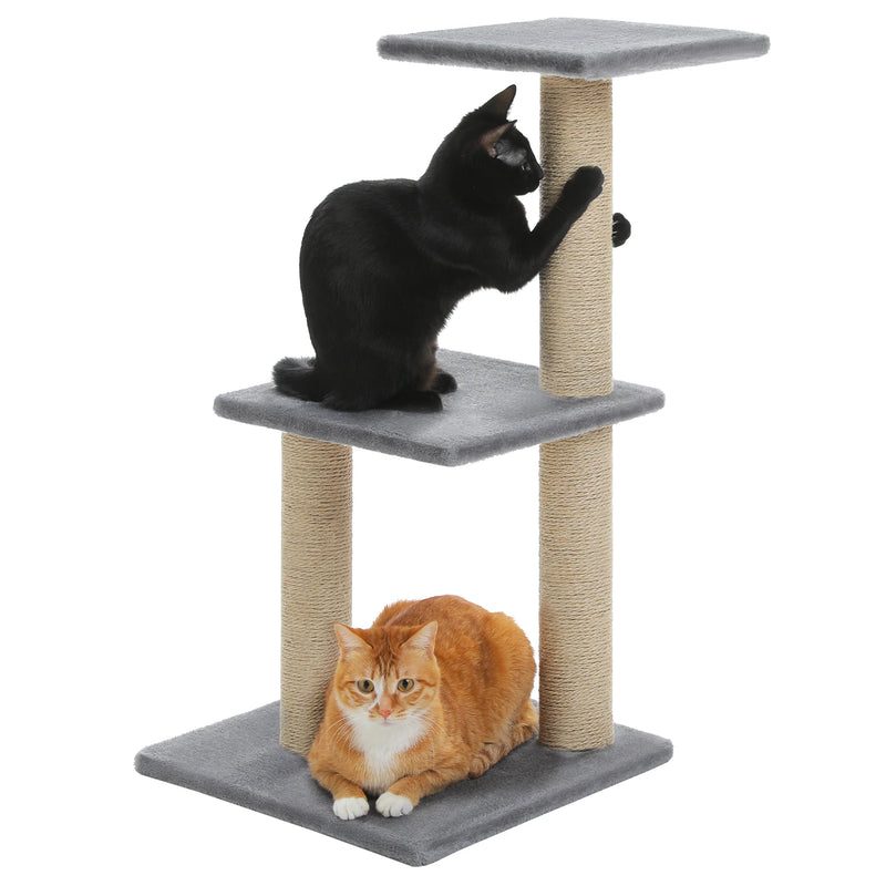 Cat tree Cat Tower for Indoor Cats 2 Styles Cat Activity Tree with Cat Scratching Posts Big Hammock and Removable Top Perch Grey