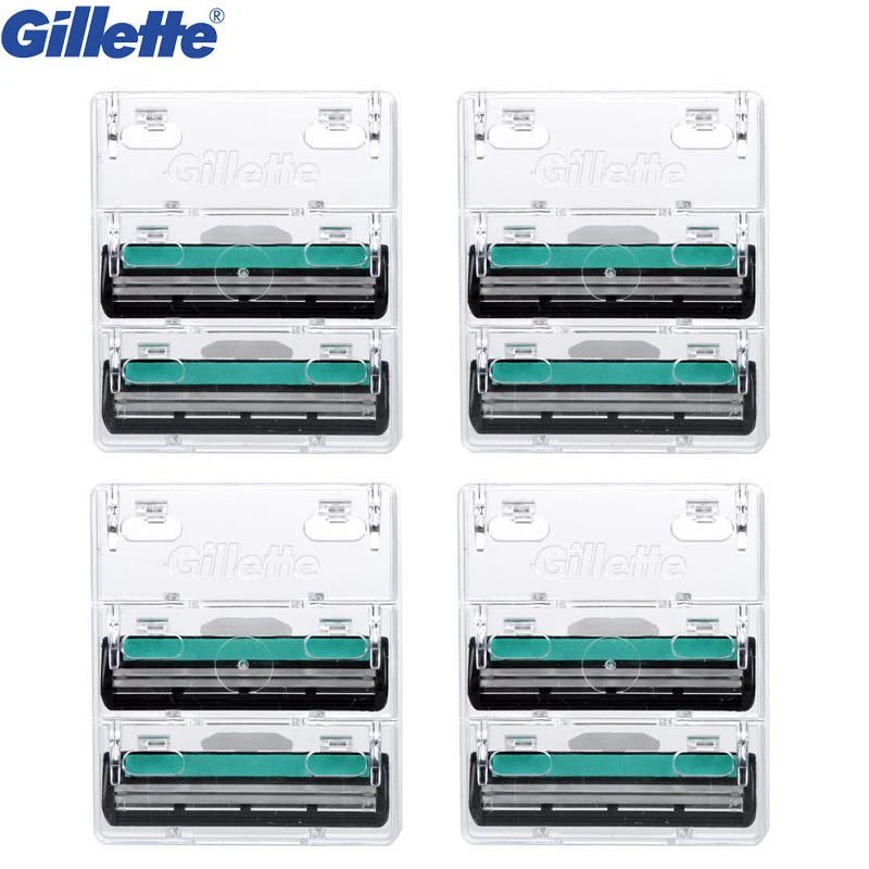 Gillette Vector Shaving Blades for Men Manual Safety Beard Shaver Hair Removal Double Layer Head Razor Blade Cassettes 8-24PCS