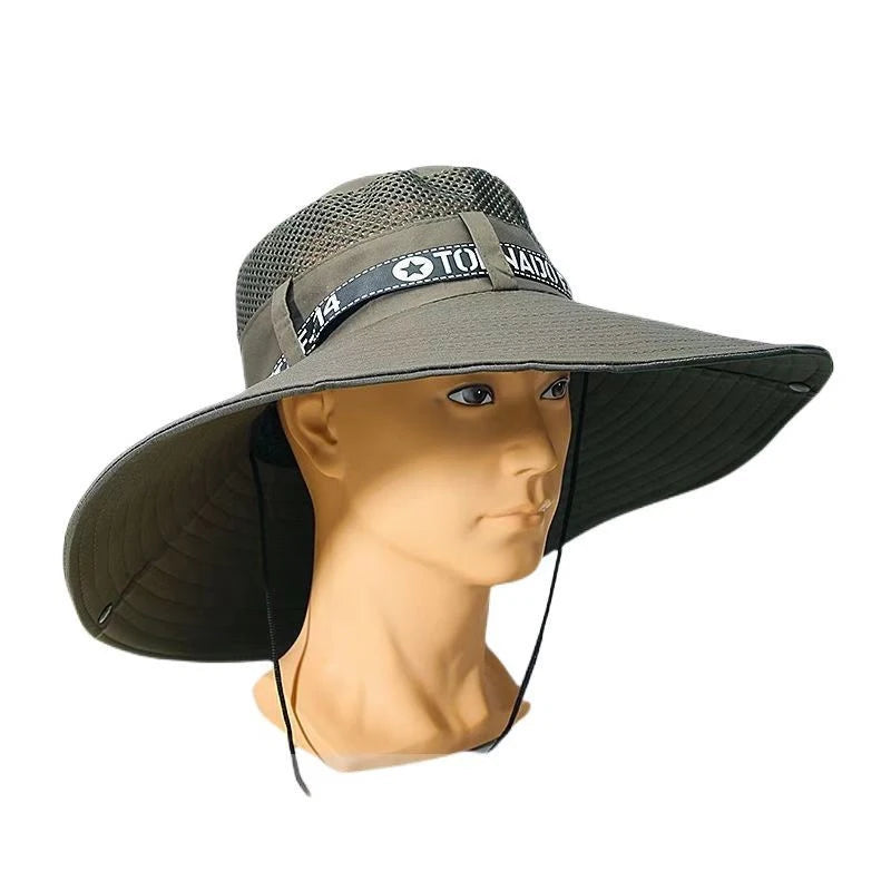 15cm Wide Brim Sun Hat Quick Drying Sunscreen And Shading Agricultural Work Hat Adjustable Protect Neck