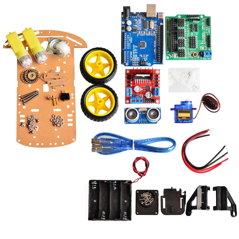 Motor Smart Robot Car Chassis Kit Speed Encoder Battery Box 2WD 4WD For Arduino Free Shipping