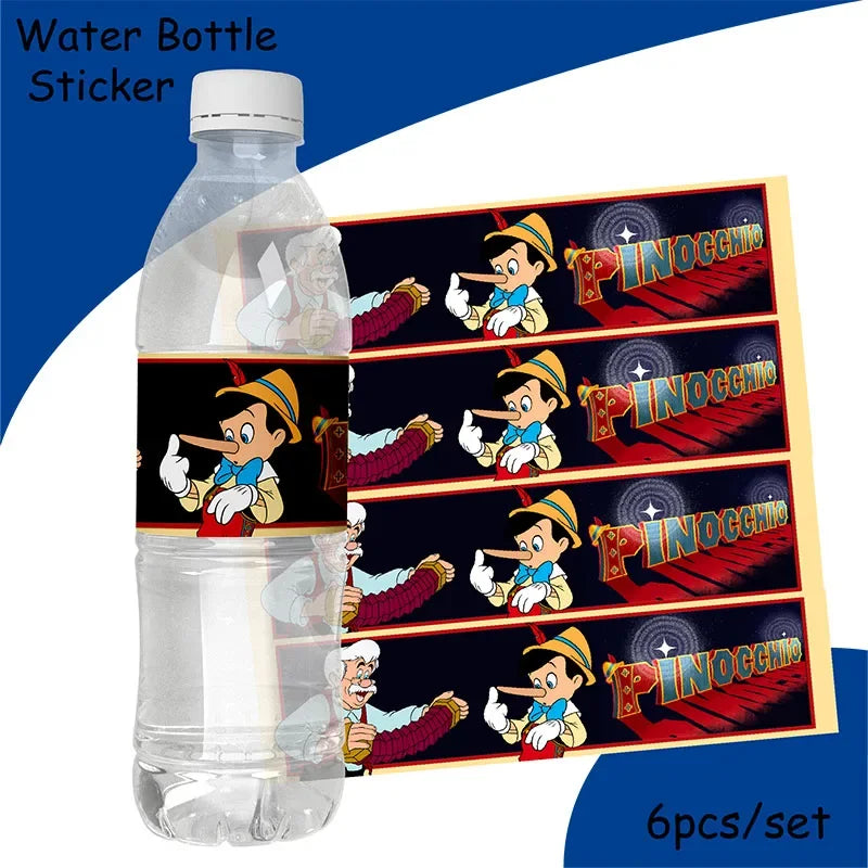 The Adventures of Pinocchio Happy Birthday theme favor party supplies Party Paper  Plate Straw Gift Bag Banner Flag Baby Shower