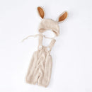 Newborn Rabbit Costume Photography Props Accessories Baby Easter Bunny Outfit 0-6 Months Knitted Clothes Female Boys Jumpsuit
