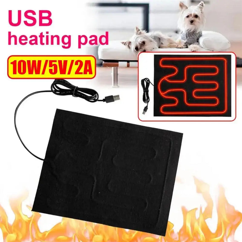 USB Seat Cushion Heater USB Heating Film Warm Folding Heated Sheet Car Seat Mat Cushion Pet Reptile Winter Warm Pads