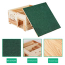 Wooden Hedgehog House Small Animal Shelter Hideout Predator Proof Hedgehog Hibernation Shelter Habitat Nest Box with Roofing