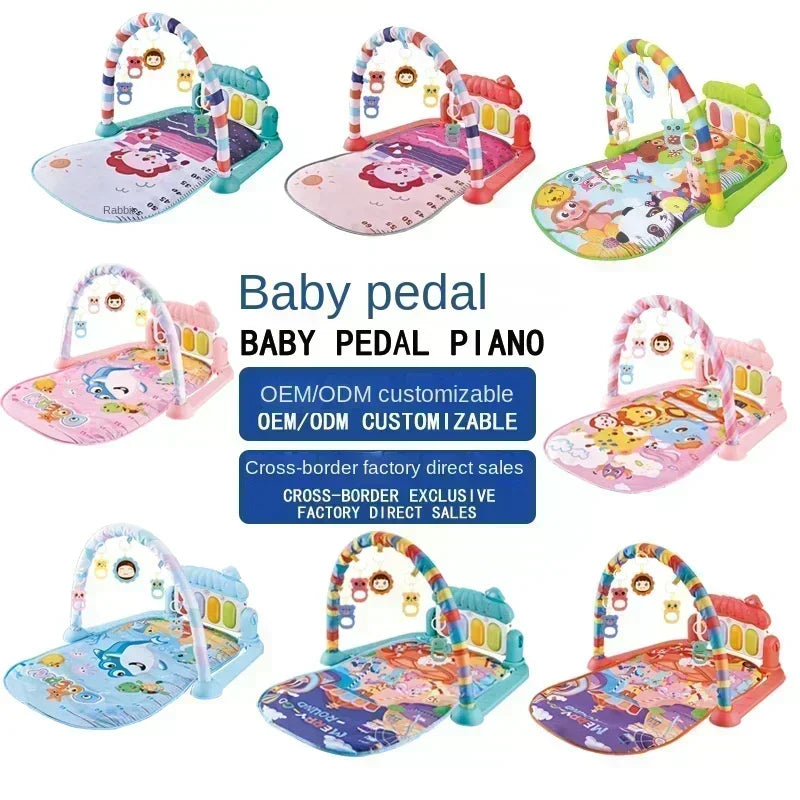 2024 New Hot Baby Toys Music Pedal Piano 0-1 Years Newborn Piano Play Mat Toddler Christmas Gift Maternity Products