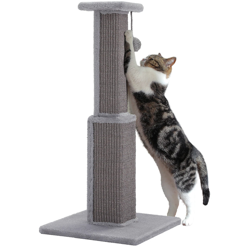 80CM Cat Scratching Post for Indoor Cat Scratcher with Nature Sisal Ball Tall Scratching Post for Large Cats Kitten Pet Toys