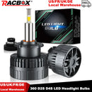 360 D2S D4S LED Headlights HID Canbus D2S D4S 1:1 Size D Series Turbo LED Auto Lamp 30pc CSP Chip Plug&Play Motorcycle Light