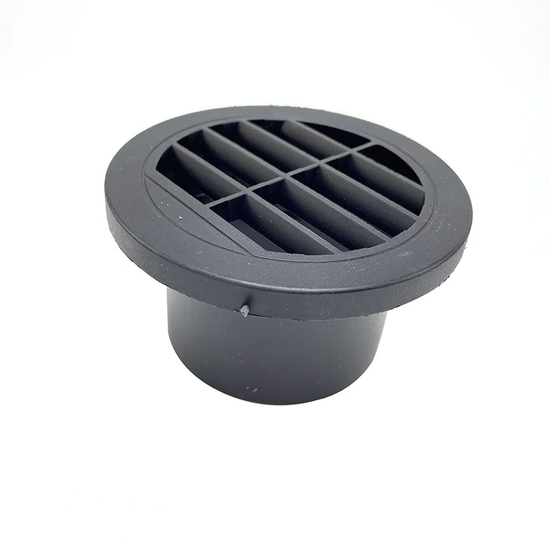 60mm / 75mm / 90mm Diesel Heater Duct Ducting Air Vent Outlet Flat Round Rotatable Connector Black For Car Truck VAN Camper