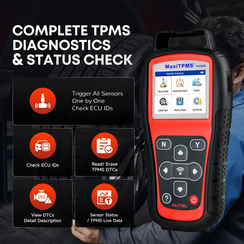 Autel MaxiTPMS TS508WF TS508 TPMS Diagnostic Tool Tire Pressure Monitor TPMS MX-sensors Programmer Activate Relearn 2025