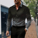 2024 Men's Striped Long Sleeve Shirt Men's Casual All-match Fashion Street Men's Shirt Lapel Single-breasted Long Sleeve Top