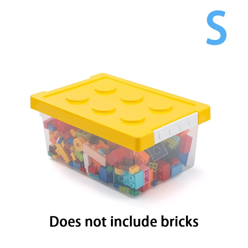 Kids Building Block Storage Box Toys Organizer Stackable Block Case Container Books Stationary Holder Sundries Snack Container