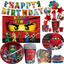 Ninja Them Birthday Party Decorations Kids Disposable Tableware Popcorn Paper Plates Balloons Cup For Boys Baby Shower Supplies