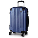 KONO Suitcase Lightweight hard case trolley suitcase with 4 twin wheels & TSA lock ABS material