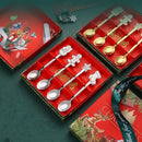 4pcs Navidad 2023 Christmas Gingerbread Man Spoon Stainless Coffee Dessert Spoon Christmas Kitchen Tableware New Year 2024