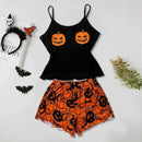 Cute Bear Friends Printed Summer Spaghetti Strap Pajamas Set for Women Tank Top Shorts Female Sexy Lingerie Sleeveless Pijamas