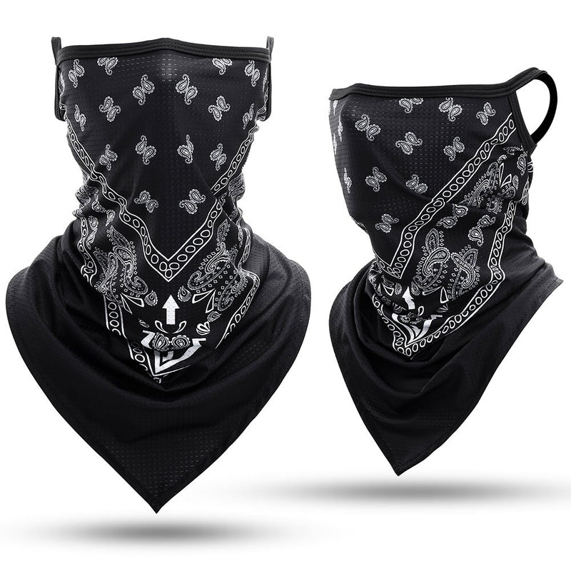 3D Headband Skull Neck Gaiter Tube Scarves Hanging Ear Cover Scarf Breathable Windproof Sun Face Guard Bandana Women Quick Dry