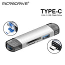 OTG Type C SD TF Card Reader 6 in 1 USB 2.0 Micro USB Flash Drive Adapter High Speed Transfer Multifunctional 4 IN 1 HUB Adapter