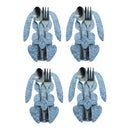 4Pcs/set Easter Knife Fork Bags Non-woven Cartoon Sheep Easter Rabbit Cutlery Holder Bag Tableware Organizer Easter Decorations