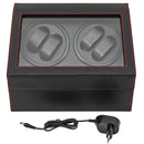 Carbon Fiber PU Leather Watch Winder Automatic Rotation Watches Storage Box Display Case Electric Turntables