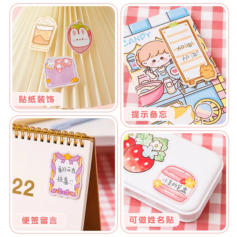 4 pcs/lot Kawaii Bear Rabbit Animals Memo Pad N Times Sticky Notes To Do List Planner Sticker Notepad Gift Stationery Decor