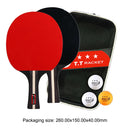 Ping Pong Racket 2 Rackets & 3 Balls Table Tennis Paddles Professional Ping Pong Paddle with Bag for Beginners Training Game