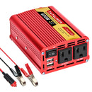2000W Car Power Inverter 12V DC to 110V/220V 60HZAC Converter with Dual USB Quick Car Charger Adapter(Red)