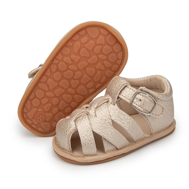 Newborn Baby Boys Girls Summer Sandals Infant Shoes Rubber Soft Sole Non-Slip Toddler First Walker Baby Crib Shoes
