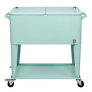 91*84.5*38.5cm Rectangular Plastic Box Frozen Insulation Cart Mint Green