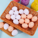 60/10PCS Plastic Simulation Eggs Easter DIY Painted Eggs Happy Eatser Fake Eggs Home Festive Party Decor Supplies Kids Gift Toys