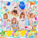 84pcs Mermaid Party Favors for Boys and Girls with Mermaid Birthday Rings Keychain Slap Bracelets Bags Hair Clips Necklace etc