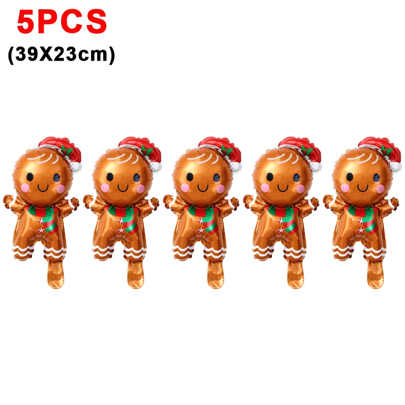 15/1Pcs Christmas Foil Balloons Santa Claus Xmas Tree Aluminum Balloons New Year Kids Gifts Toys Xmas Birthday Party Decorations