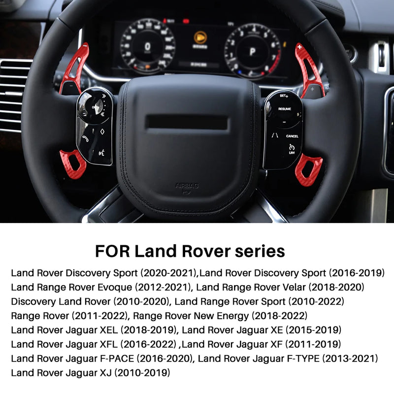 Carbon Abs Car Steering Wheel Paddle Shifter Trim Cover For Land Range Rover Evoque Discovery Sport For Jaguar XF XE Accessories