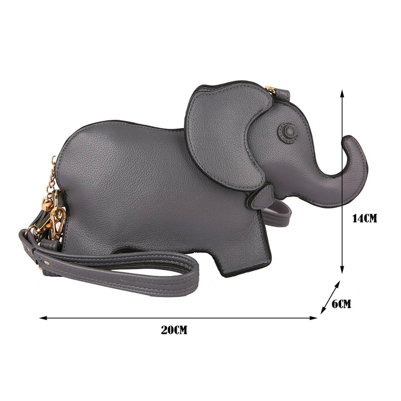 Fashion Female Crossbody Messenger Bags Funny Elephant Shape Shoulder Bag Designer Casual Purse Ladies Wristlet Handbags 2024