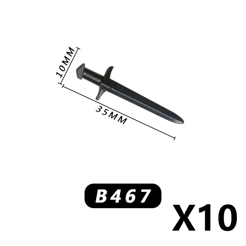 Medieval MOC Weapon Figure Accessories Building Blocks Soldiers Sword Shield Bow Arrow Trident Hammer Axe Spear Brick Kid Toy