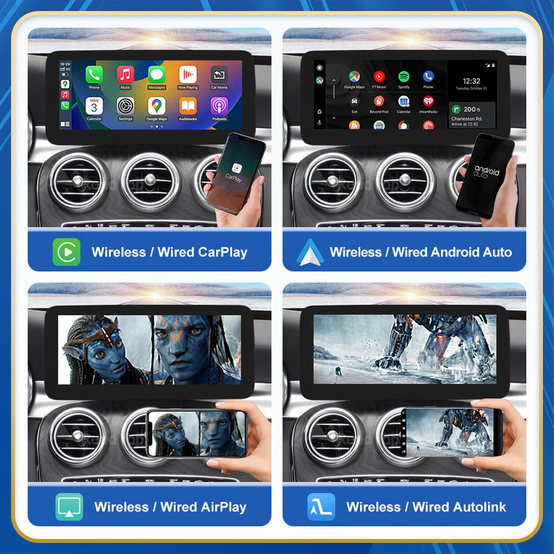 Touch Display Multimedia Player for Mercedes Benz C Class W205 GLC V Class W447 2015-2019 NTG5.0 GPS Carplay Screen