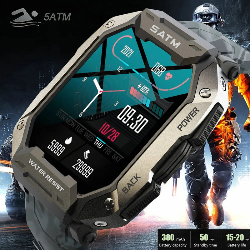 Smart Watch Men Shockproof Military Sports Watches Waterproof 1.71 Inch Blood Pressure High Quality Smartwatch Gift Reloj Hombre