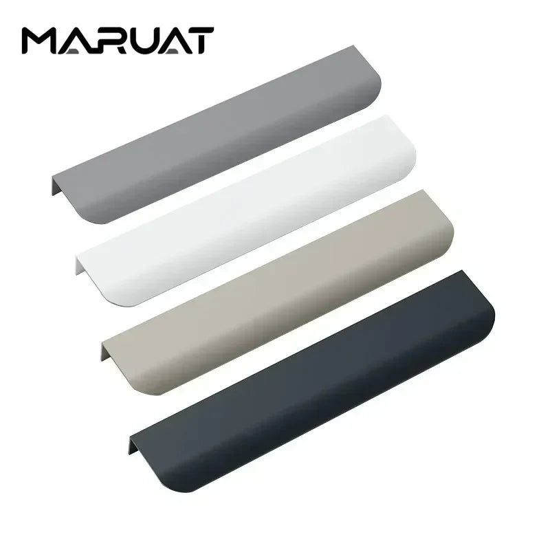 Aluminum Alloy Invisible Handle Drawer Embedded Wardrobe Shoe Cabinet Cabinet Handle Indoor Door Hardware Furniture Handle