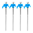 10/2pcs Metal Tent Spikes Camping Pegs Drill in Ground Anchors Heavy Duty Spiral Screw with Hex Socket Stakes Camping Stakes