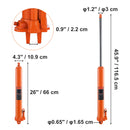 SucceBuy Hydraulic Long Ram Jack 3/8 Ton Engine Hoist Cylinder with Single Piston Pump And Clevis Base Hydraulic Ram Cylinder