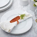 6PCS Easter Carrot Napkin Ring Cotton And Linen Rustic Hand Woven Napkin Buckles Easter Napkin Ring Holder