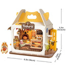Rolife Miniature Doll House  Food Box Shop DIY Miniature House Kit Diorama House Building Set with LED Room