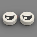 Round Tile Eye Eyelash Pupile Pattern Printed Building Blocks Bulk Accessory MOC Bricks Model Toys Compatible with 98138 14769