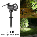 9LEDs Solar Spotlights, Outdoor Light Control, Waterproof Floor Mounted Lawn Lamp,for Landscape,Courtyard,Garden,Tree Decoration
