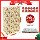 12Pcs Christmas Kraft Paper Gift Bags Snowflake Santa Claus Xmas Tree Candy Bag Cookies Packing Bags New Year Party Supplies
