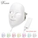 Remote Control 7 Colors LED Facial Mask Photon Therapy Skin Rejuvenation Anti Acne Wrinkle Removal Skin Care Mask Skin Brighten